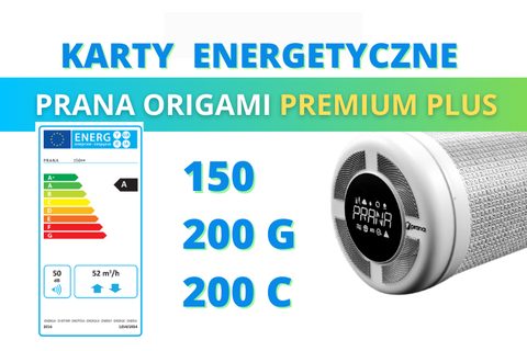 Karta energetyczna PRANA Origami Premium Plus