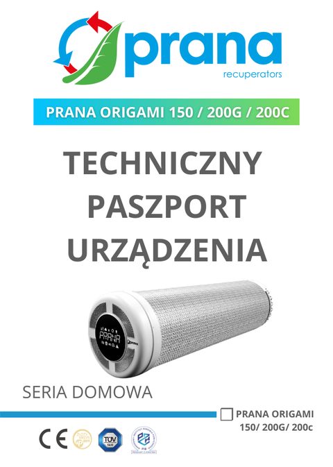 Okładka paszportu technicznego PRANA Origami